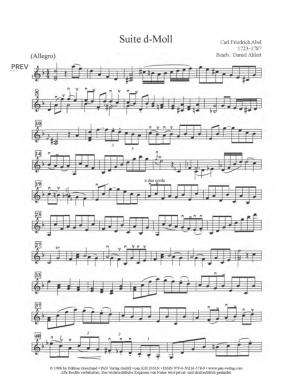Suite d-Moll (score)