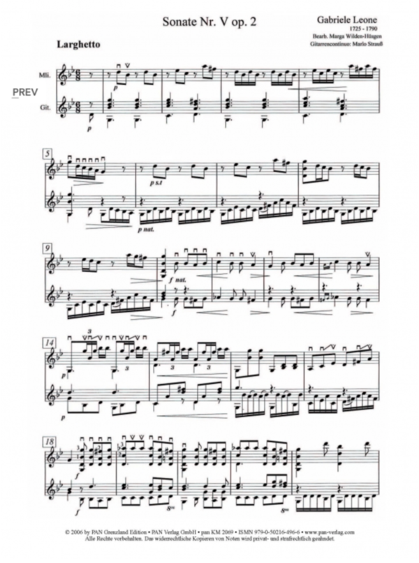 SONATE Nº V Op. 2