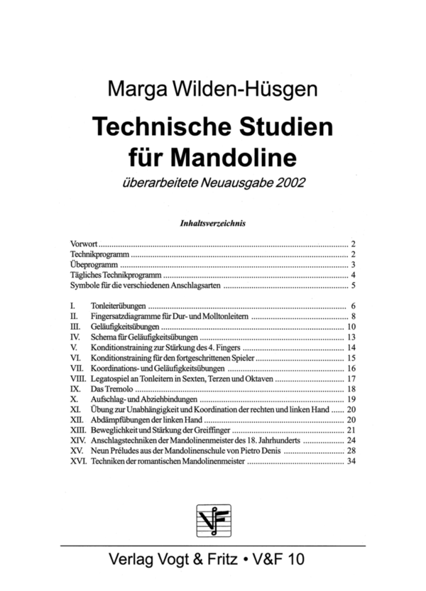 TECHNISCHE STUDIEN FÜR MANDOLINE