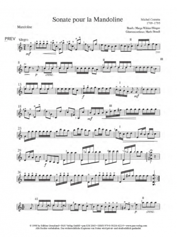 Sonate pour la Mandoline