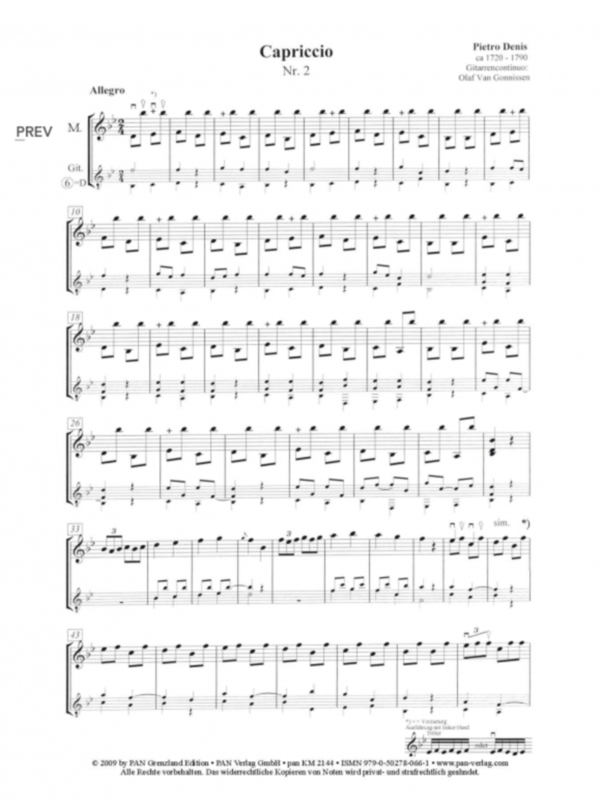 Capriccio Nr. 2 for mandolin and guitar