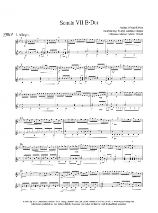 Sonata Nr. VII B-Dur