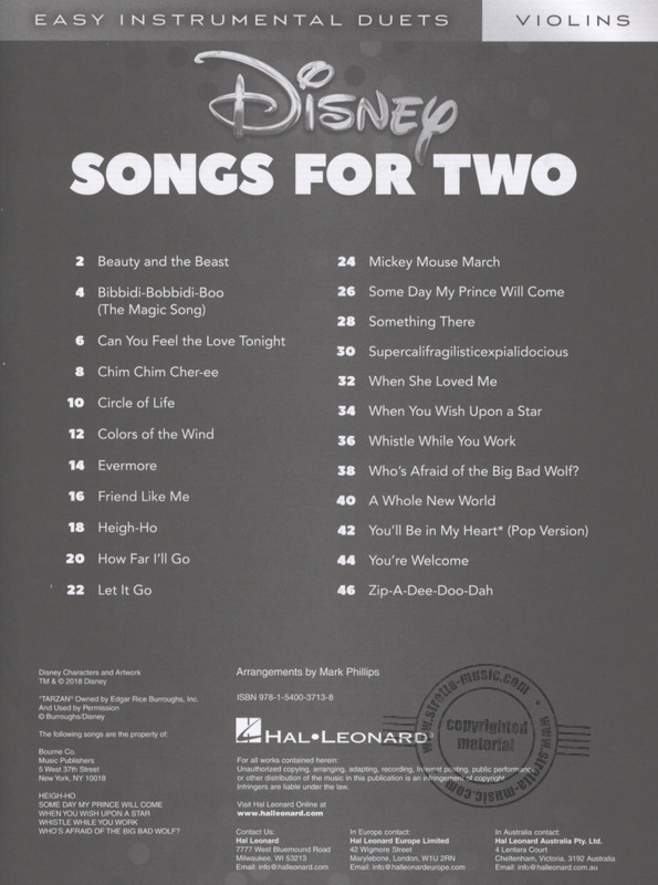 DISNEY SONGS FOR TWO